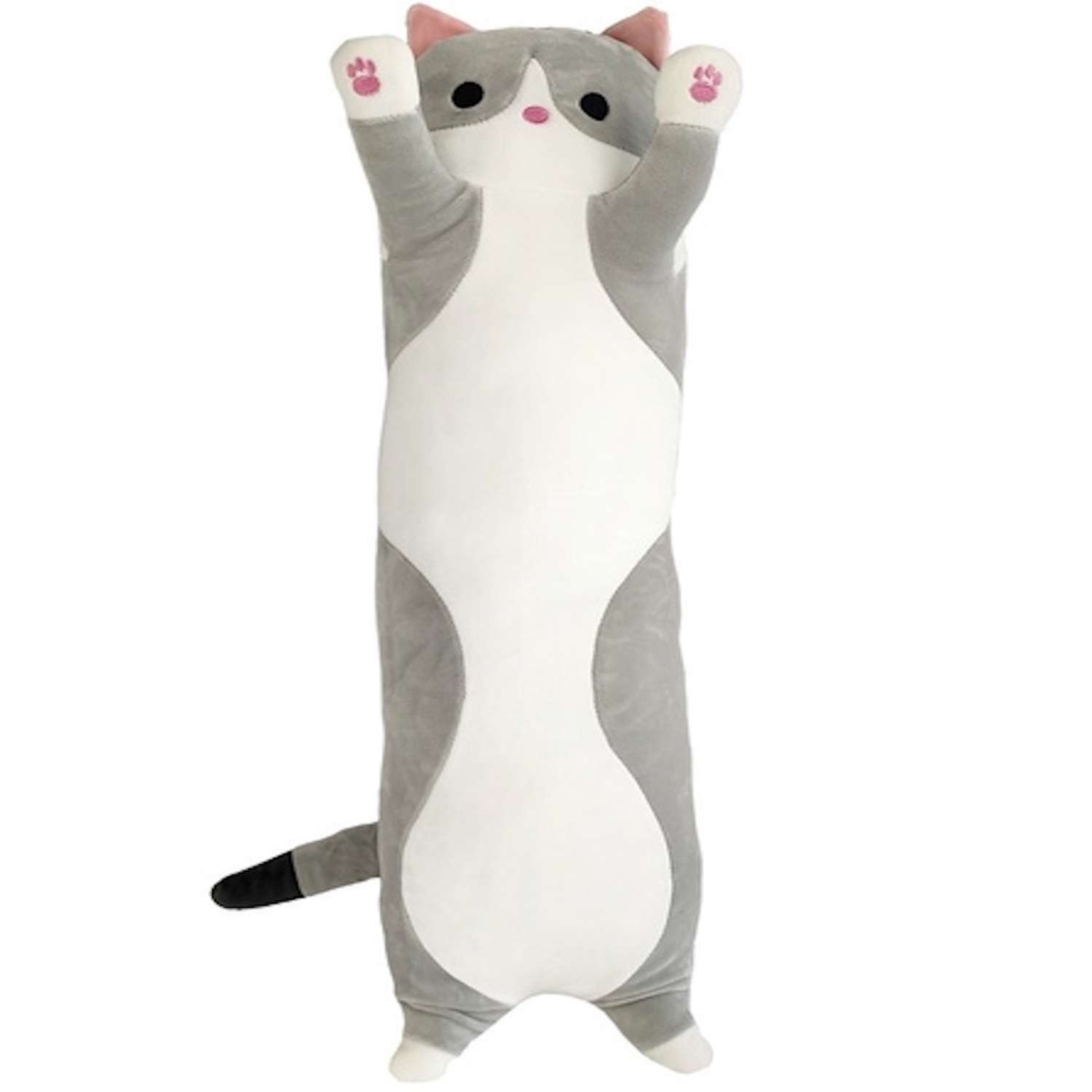 Кошка мягкая длинная. Кот батон 130 см. Кот батон серый 110 см. Игрушка кот батон 110 см. Мягкая игрушка кот батон игрушка обнимашка 110 см серый.
