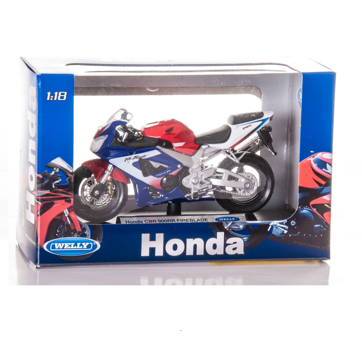 Мотоцикл Welly Honda 1:18 инерционный 12164P - фото 2