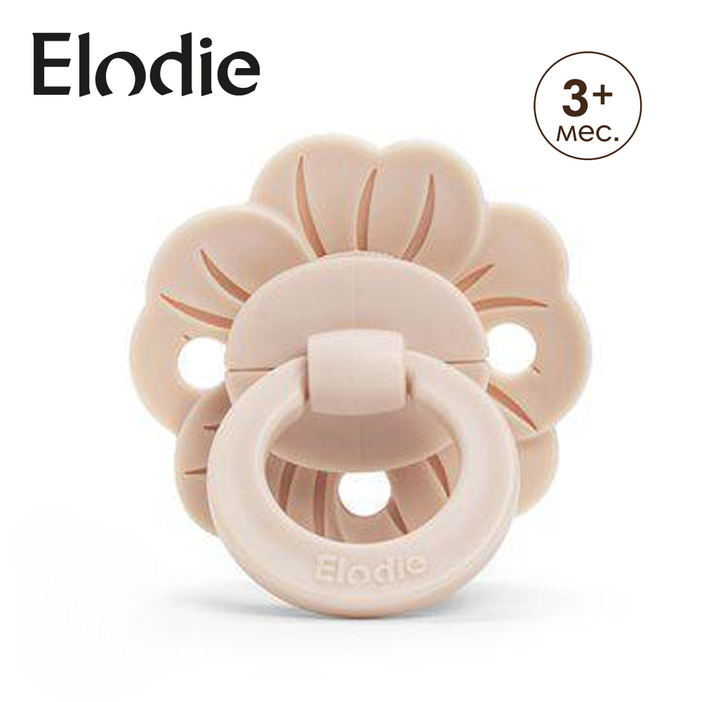 Пустышка детская силиконовая Elodie Binky Bloom Powder Pink, 3 мес+ - фото 1