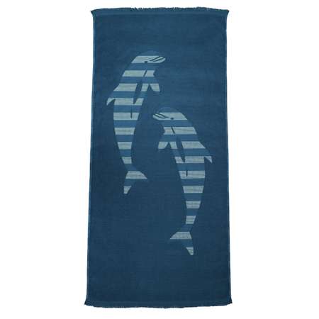Махровое полотенце BRAVO Дельфин 70х150 синий