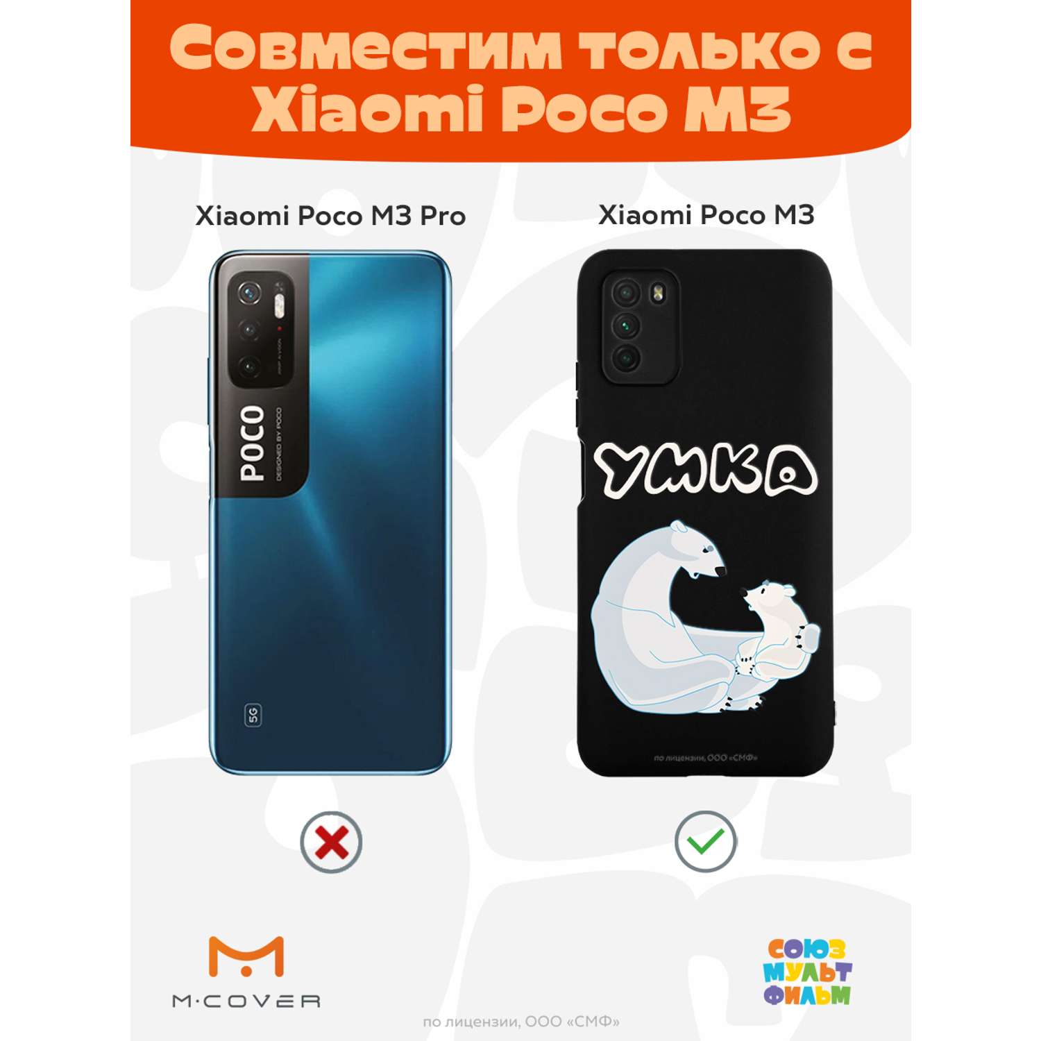 Силиконовый чехол Mcover для смартфона Poco M3 Союзмультфильм Рассказ о  людях купить по цене 430 ₽ в интернет-магазине Детский мир