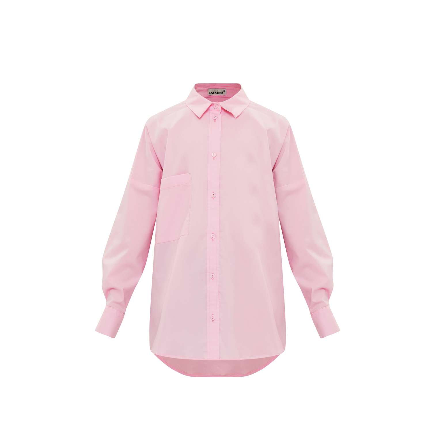 Рубашка Stylish AMADEO AB-105-розовый - фото 7