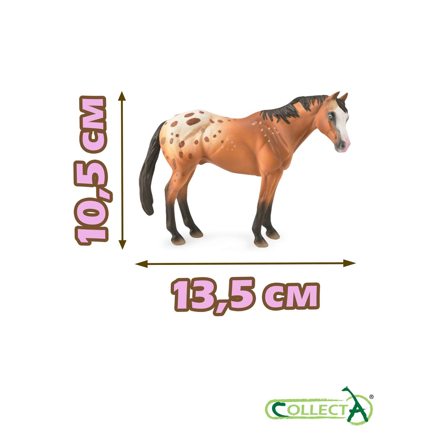 Фигурка животного Collecta Лошадь Светло-коричневый жеребец Аппалузы - фото 2