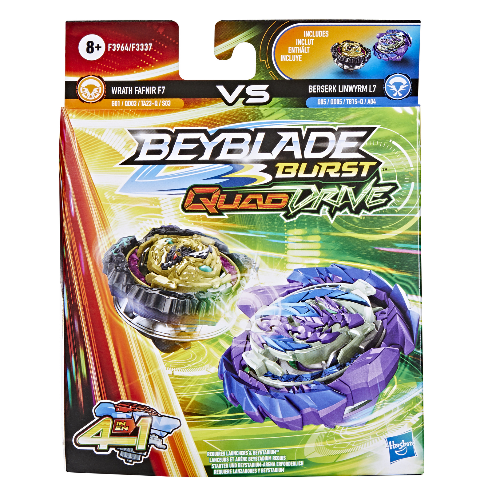 Набор игровой BeyBlade Берсерк Линвирм L7 Врас Фанфир F7 F3964EU4 - фото 2