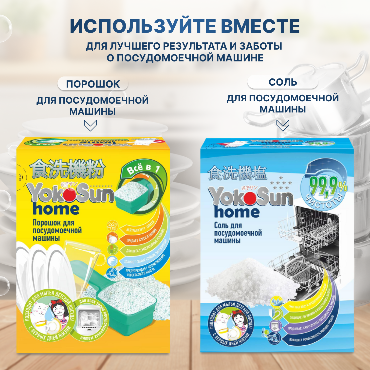 Порошок для посудомоечной машины YokoSun 1кг 4602009725463 - фото 11