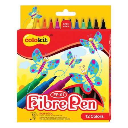 Фломастеры Flexoffice детские смываемые Colokit 12цветов