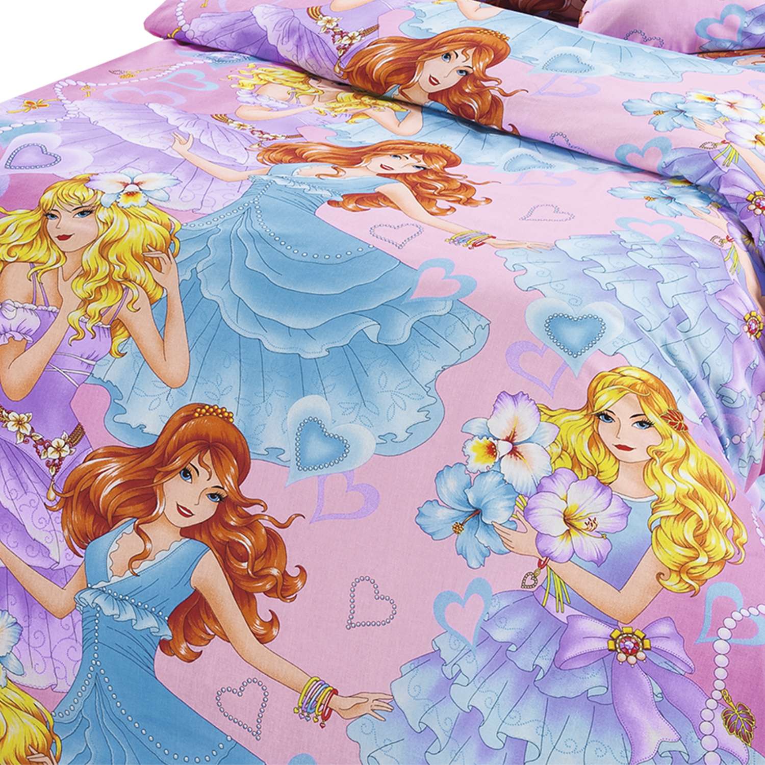 Комплект постельного белья MILANIKA Принцесса 3 предмета 1.5 спальный - фото 3