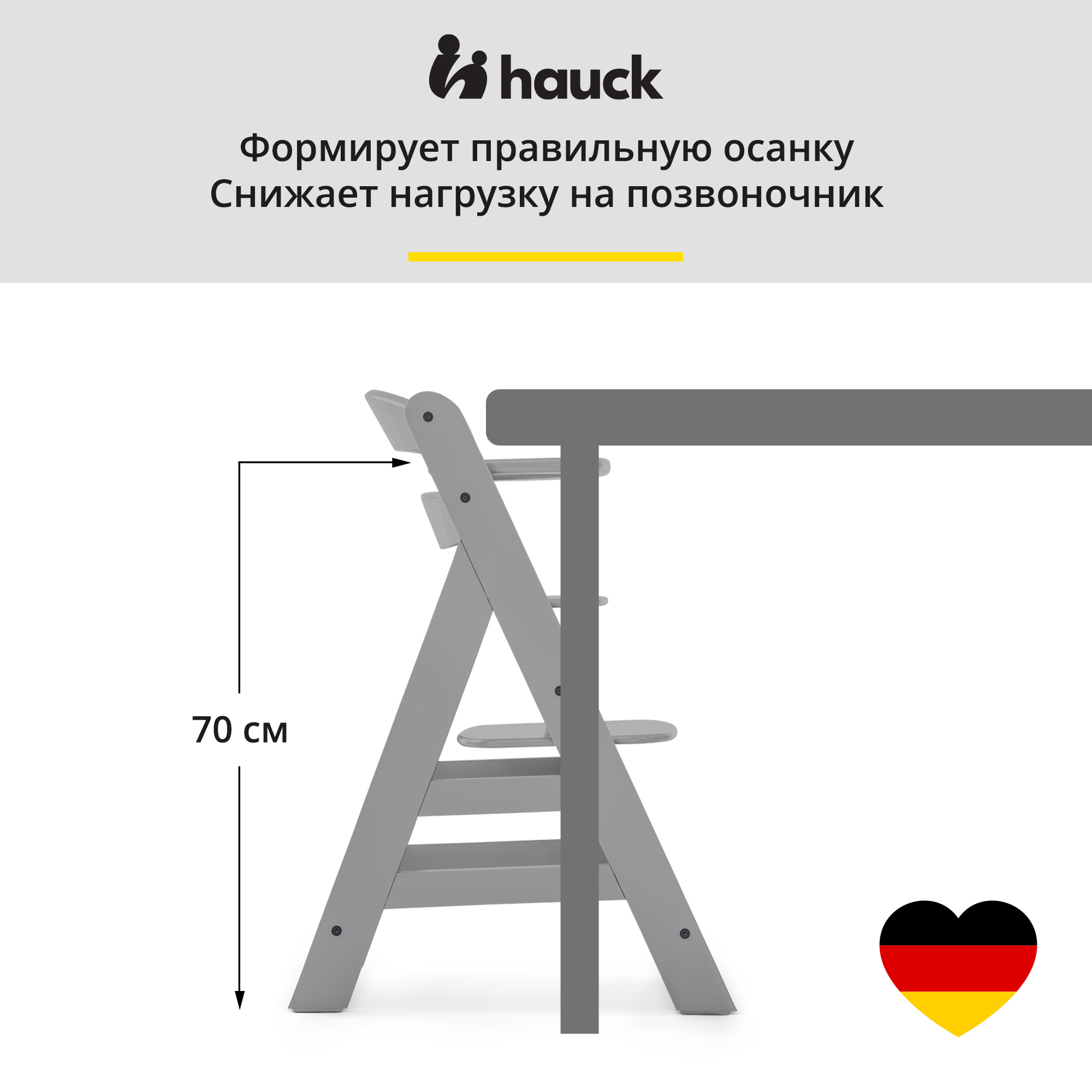 Стульчик для кормления HAUCK Alpha+ grey - фото 3