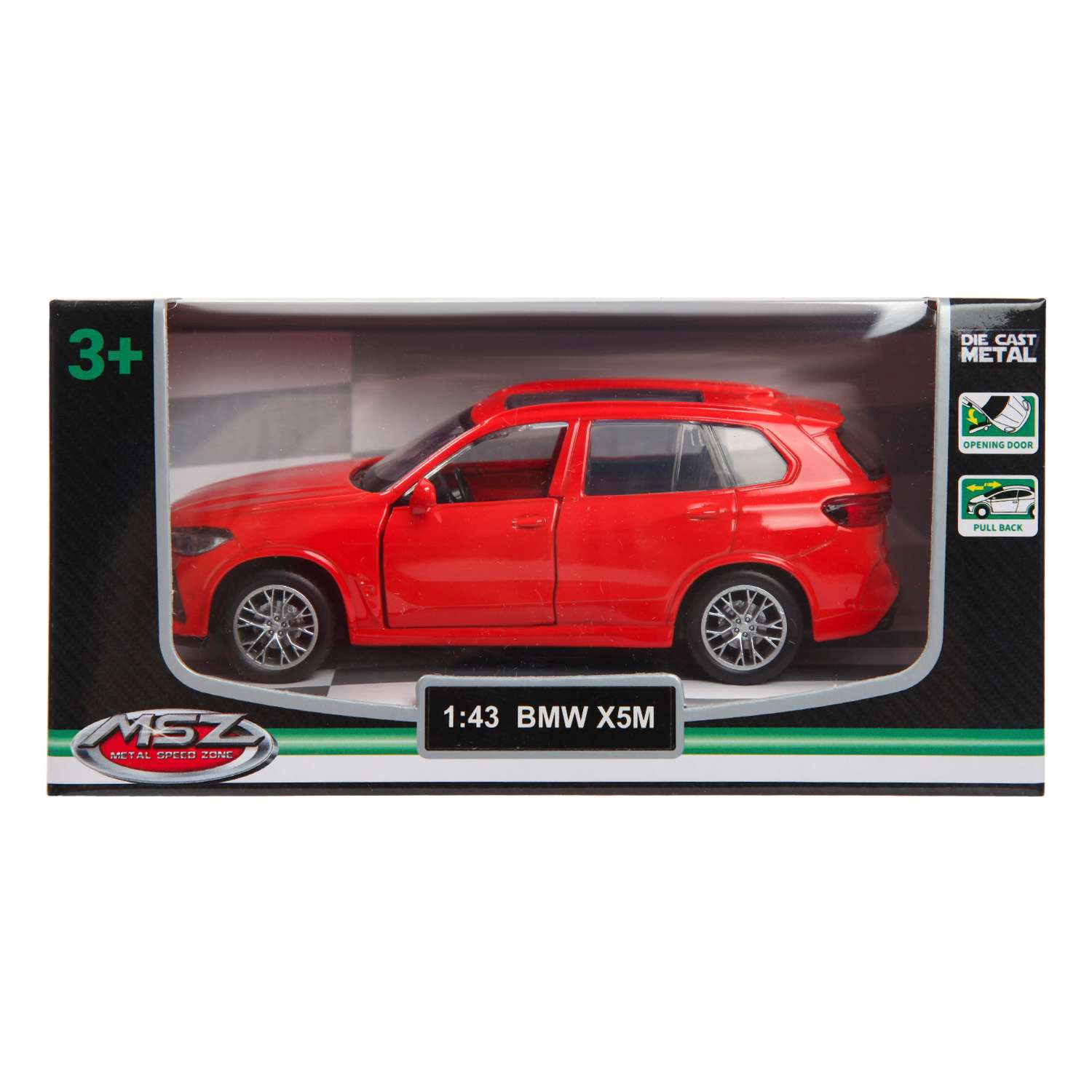 Автомобиль MSZ BMW 1:43 инерционный красный 67720 - фото 2