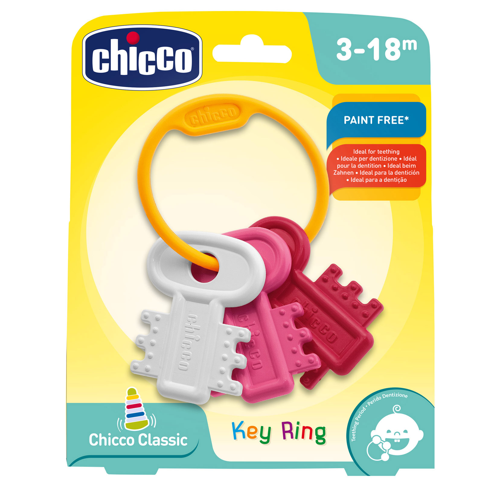 Игрушка CHICCO Погремушка Ключи на кольце розовые - фото 3