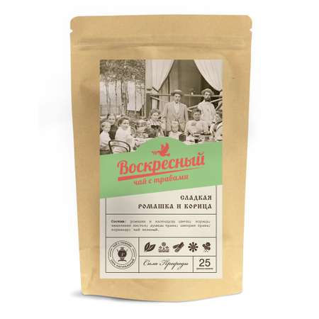 Воскресный чай Biopractika Биопрактика Сладкая ромашка и корица 25 пакетиков