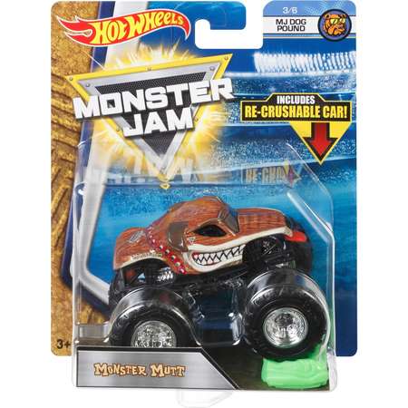 Машина Hot Wheels Monster Jam 1:64 Dog Pound Монстр-пес Коричневый FLX33