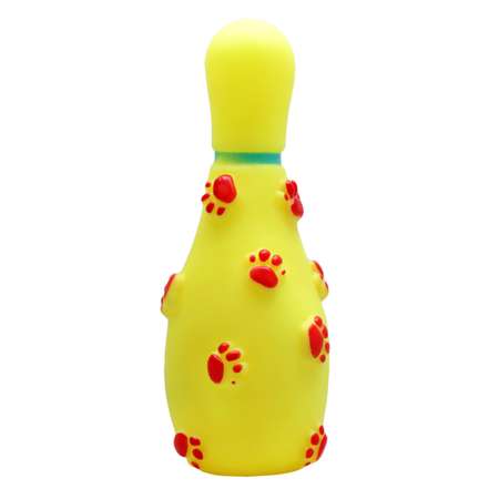 Игрушка для собак Пижон пищащая «Кегля» жёлтая