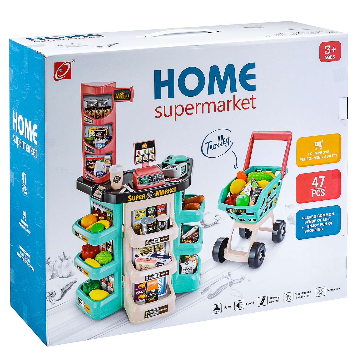 Игровой набор Ural Toys Супермаркет с тележкой для покупок - фото 2