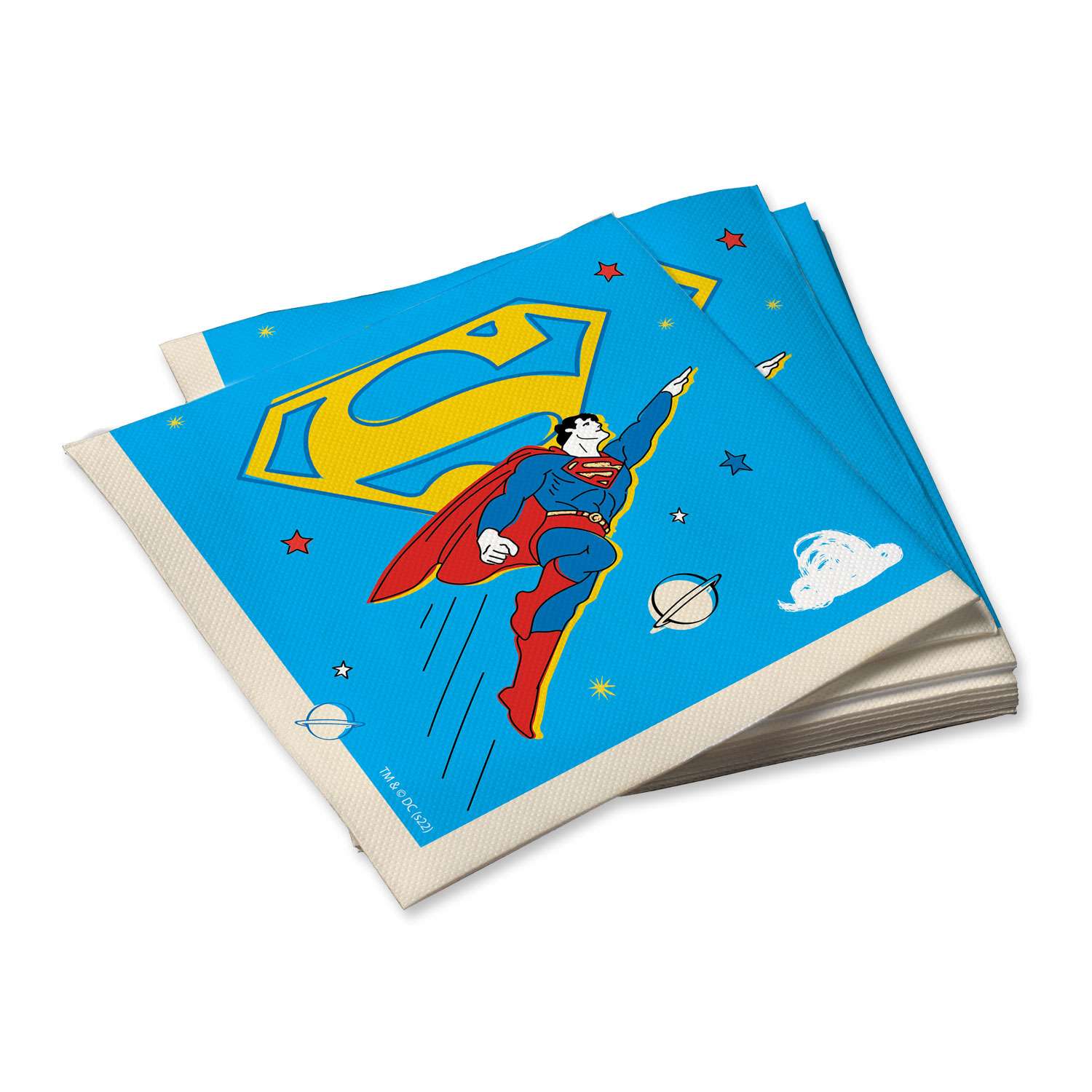 Салфетки бумажные ND PLAY Superman желтый лого 33х33 см 40 шт - фото 1