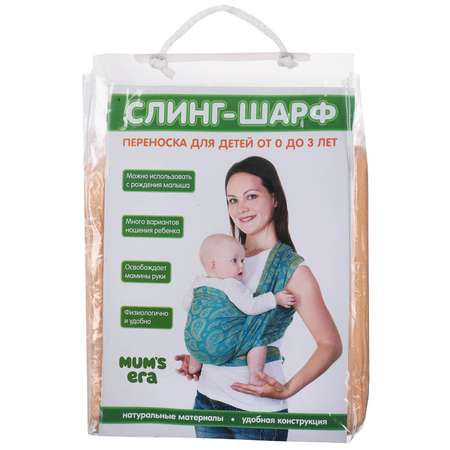 Слинг-шарф Mums Era Флорал long Изумрудный