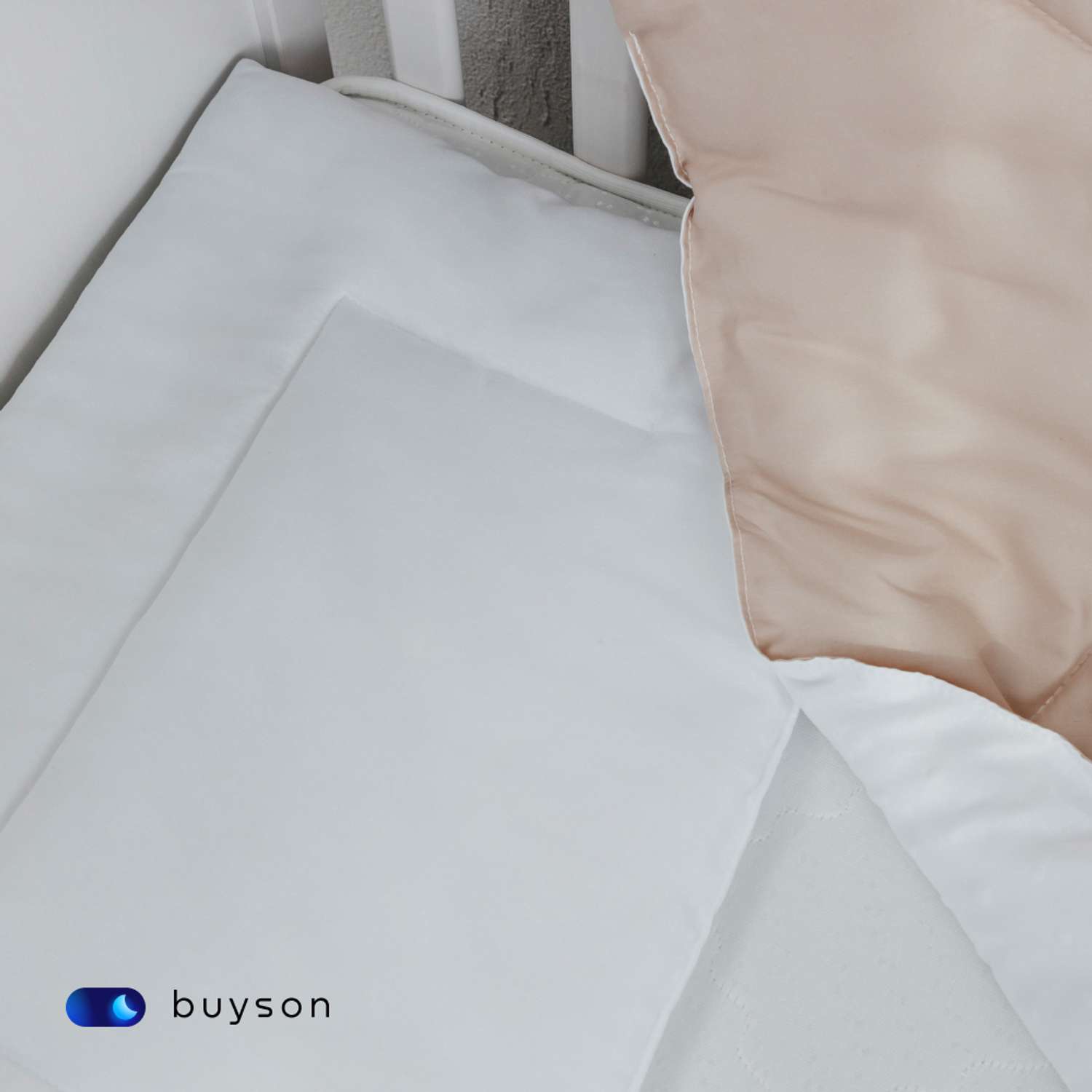 Анатомическая подушка buyson BuyMini для новорожденных от 0 до 3 лет 35х55 см высота 3 см - фото 8