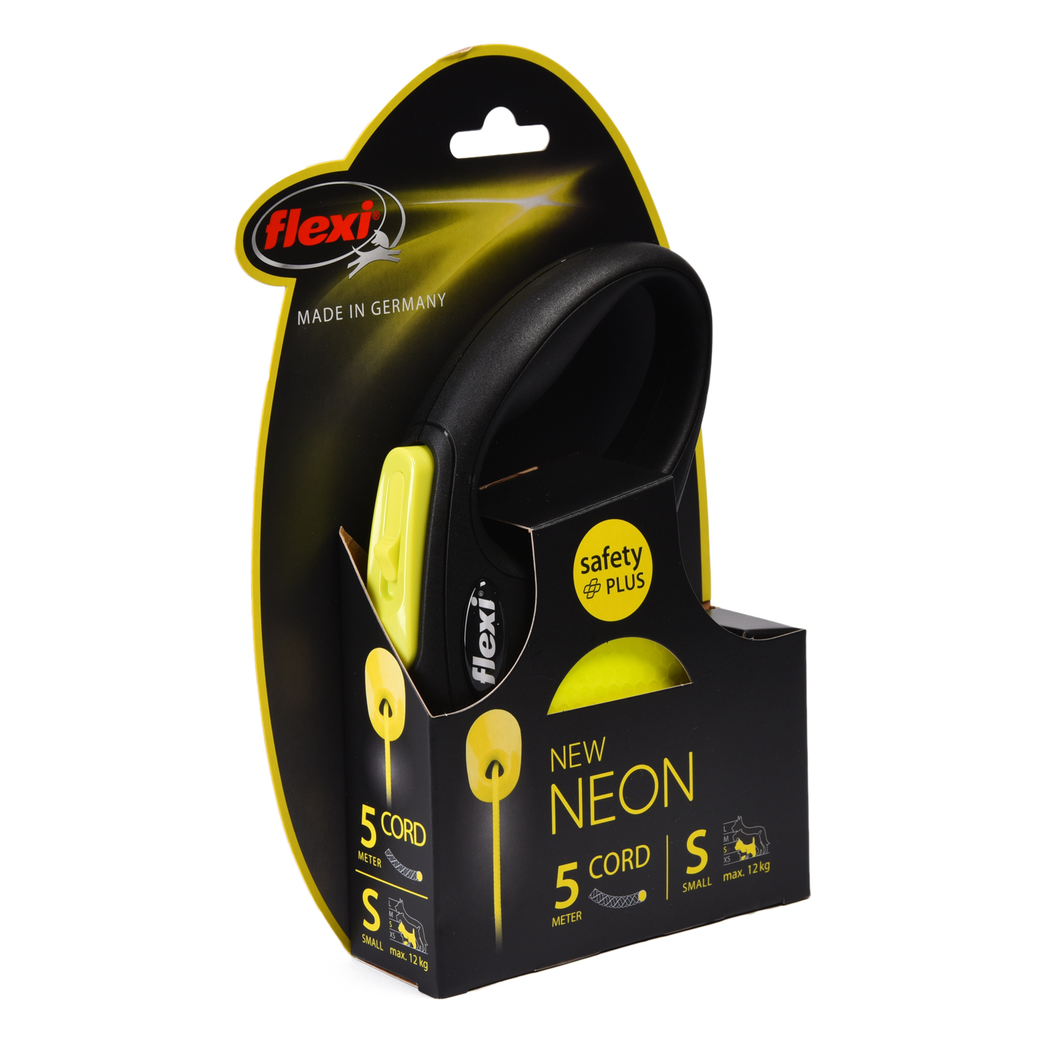 Рулетка Flexi Neon New Classic S трос 5 м до 12 кг - фото 2