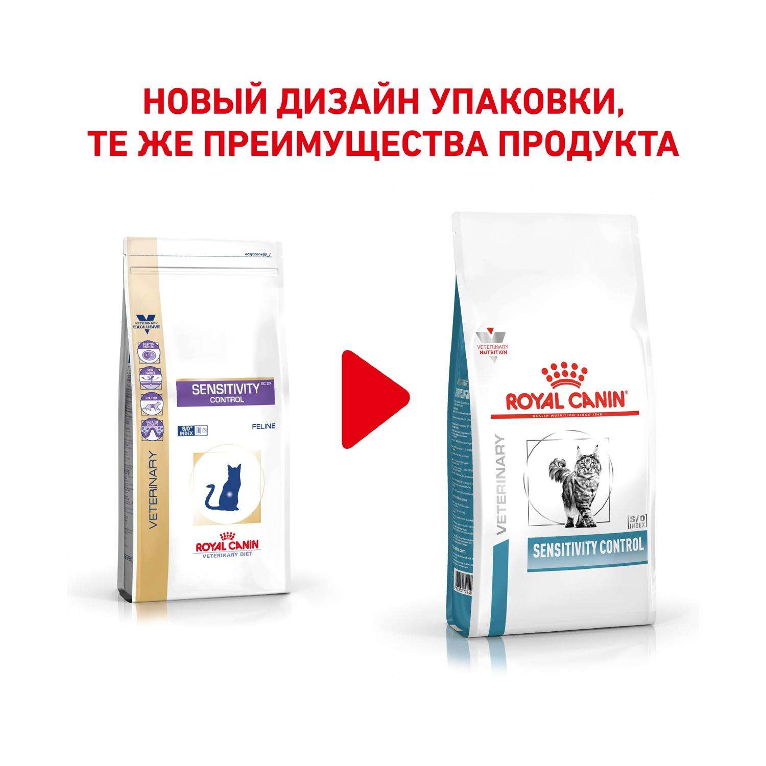 Корм для кошек ROYAL CANIN Sensitivity Control SC27 при аллергии и заболеваниях кожи утка 1.5кг - фото 2