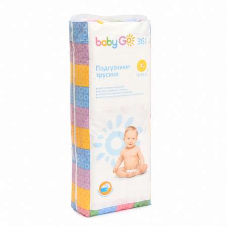 Подгузники-трусики BabyGo XL 16-25кг 36шт