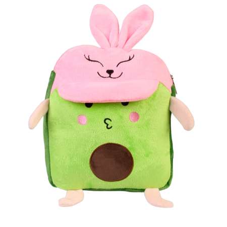 Рюкзак-игрушка Little Mania салатовый Авокадо в кепочке розовой