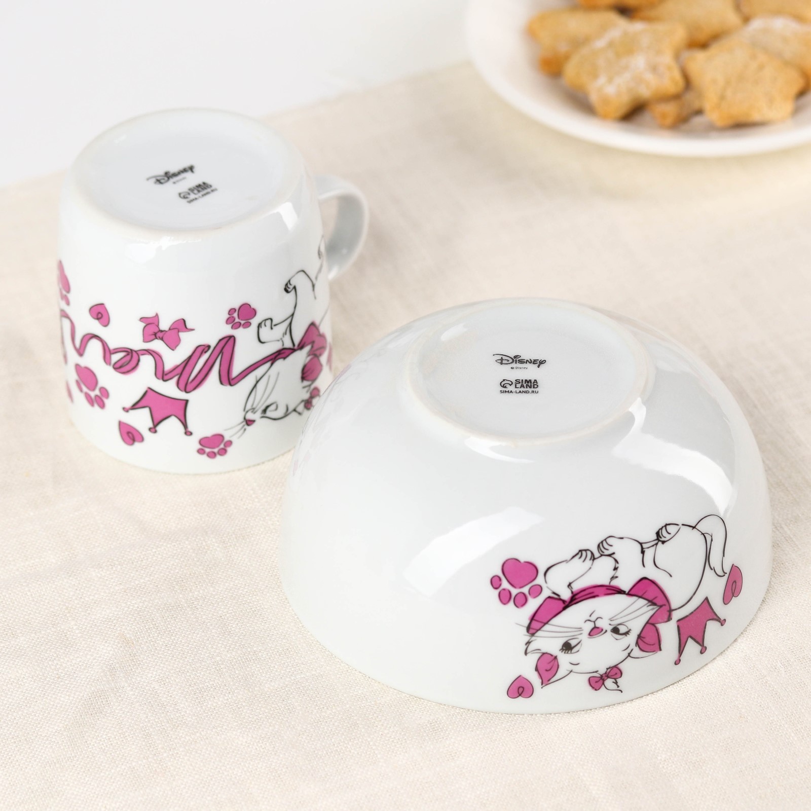 Набор детской посуды Disney «Кошечка Мари» 2 предмета салатник кружка - фото 5
