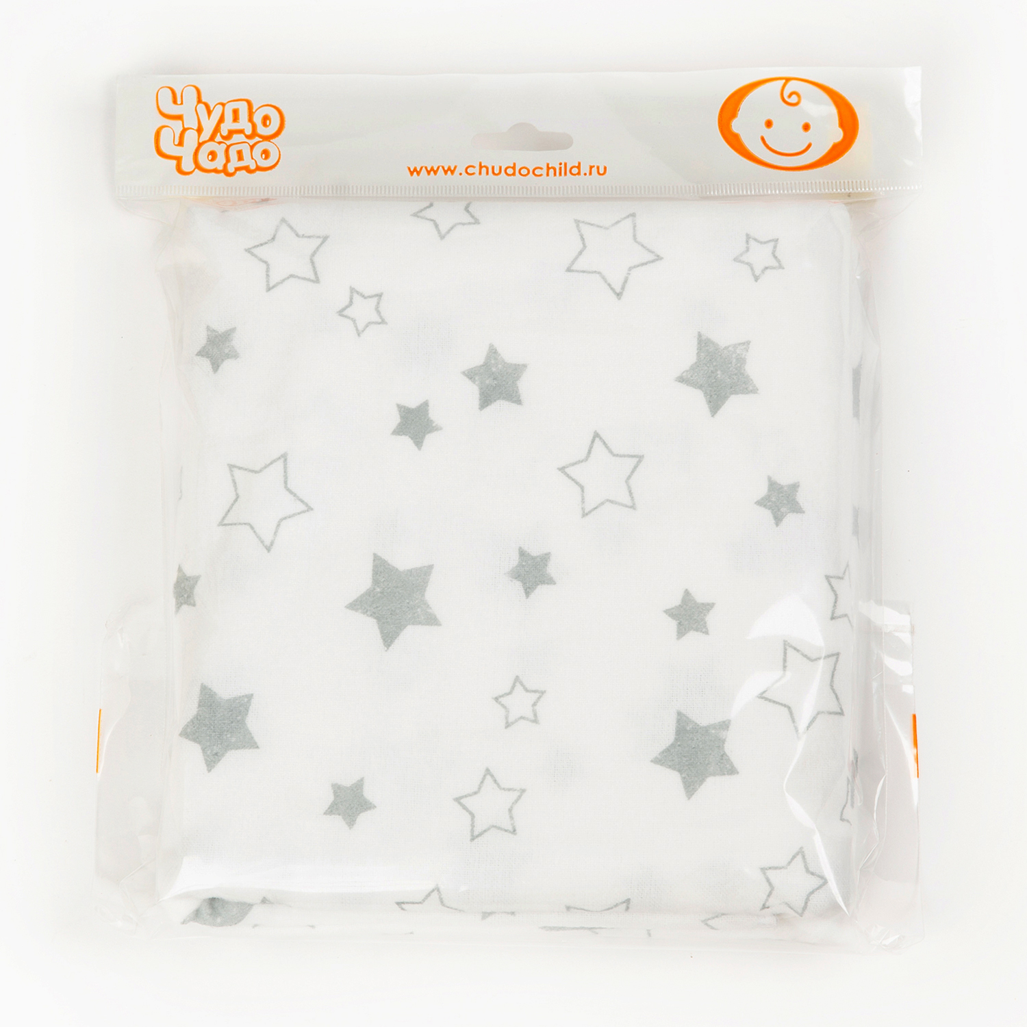 Пеленки фланелевые Чудо-чадо для новорожденных «Тейка» 85х120см звезды серый 2 шт - фото 7