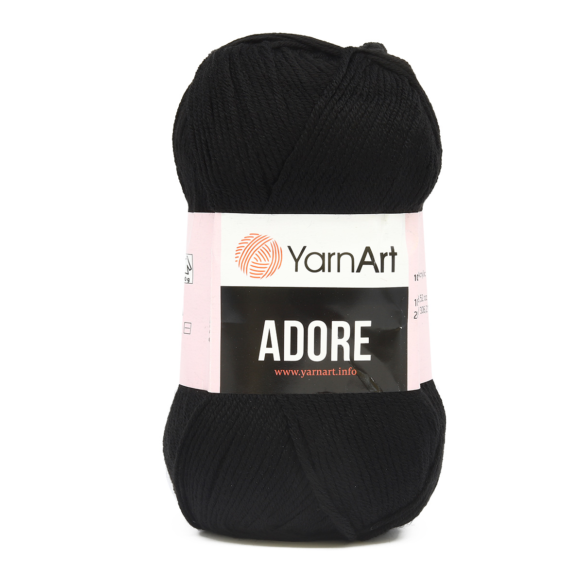 Пряжа для вязания YarnArt Adore 100 гр 280 м акрил с эффектом анти-пиллинга 5 мотков 354 черный - фото 5