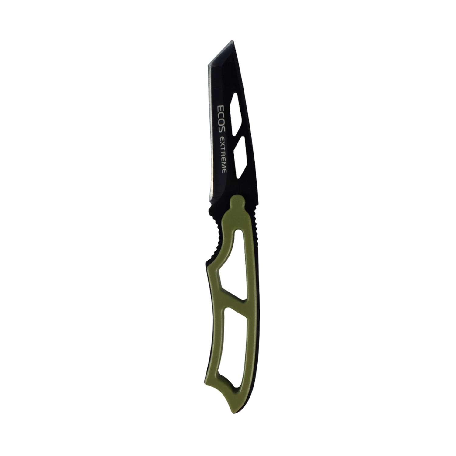 Нож туристический Ecos EX-SW-B01G со свистком в ножнах зеленый - фото 1