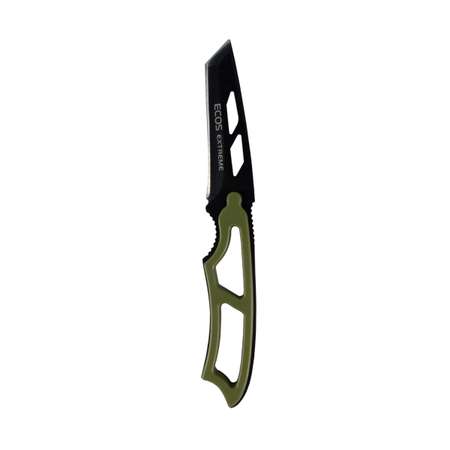 Нож туристический Ecos EX-SW-B01G со свистком в ножнах зеленый
