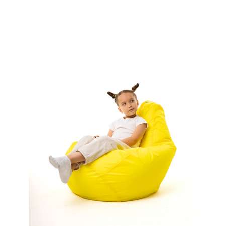 Кресло мешок груша PUFFGARDEN XL жёлтый оксфорд со съемным чехлом