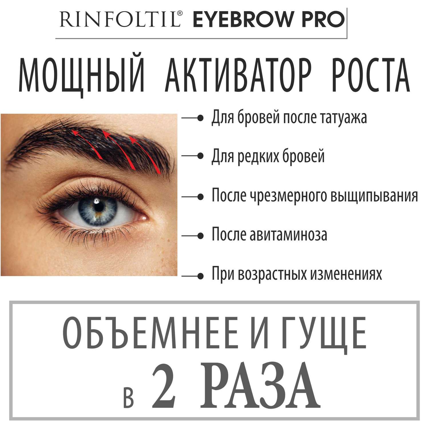 Сыворотка-бустер Rinfoltil Eyebrow PRO для роста бровей с пептидами 5 мл - фото 6