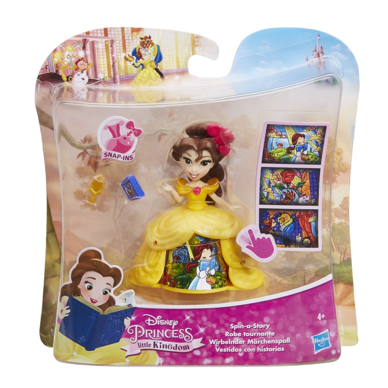 Мини-кукла Princess Hasbro в платье с волшебной юбкой Бэлль B8964EU40 B8962EU4 - фото 2