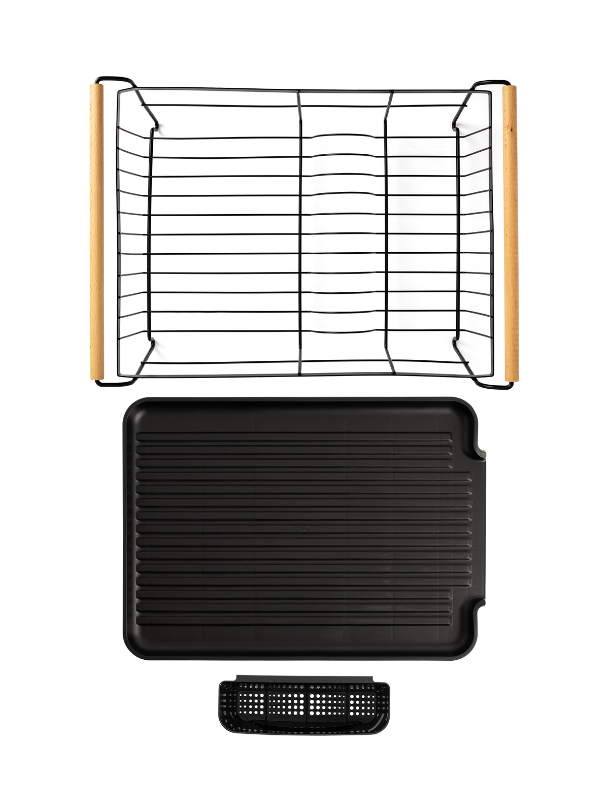 Сушилка кухонная DeNASTIA с поддоном и ручками железо полипропилен бук черный T000321 - фото 7