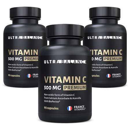 Витамин C для иммунитета UltraBalance бад комплекс 270 капсул 500 Mg Premium