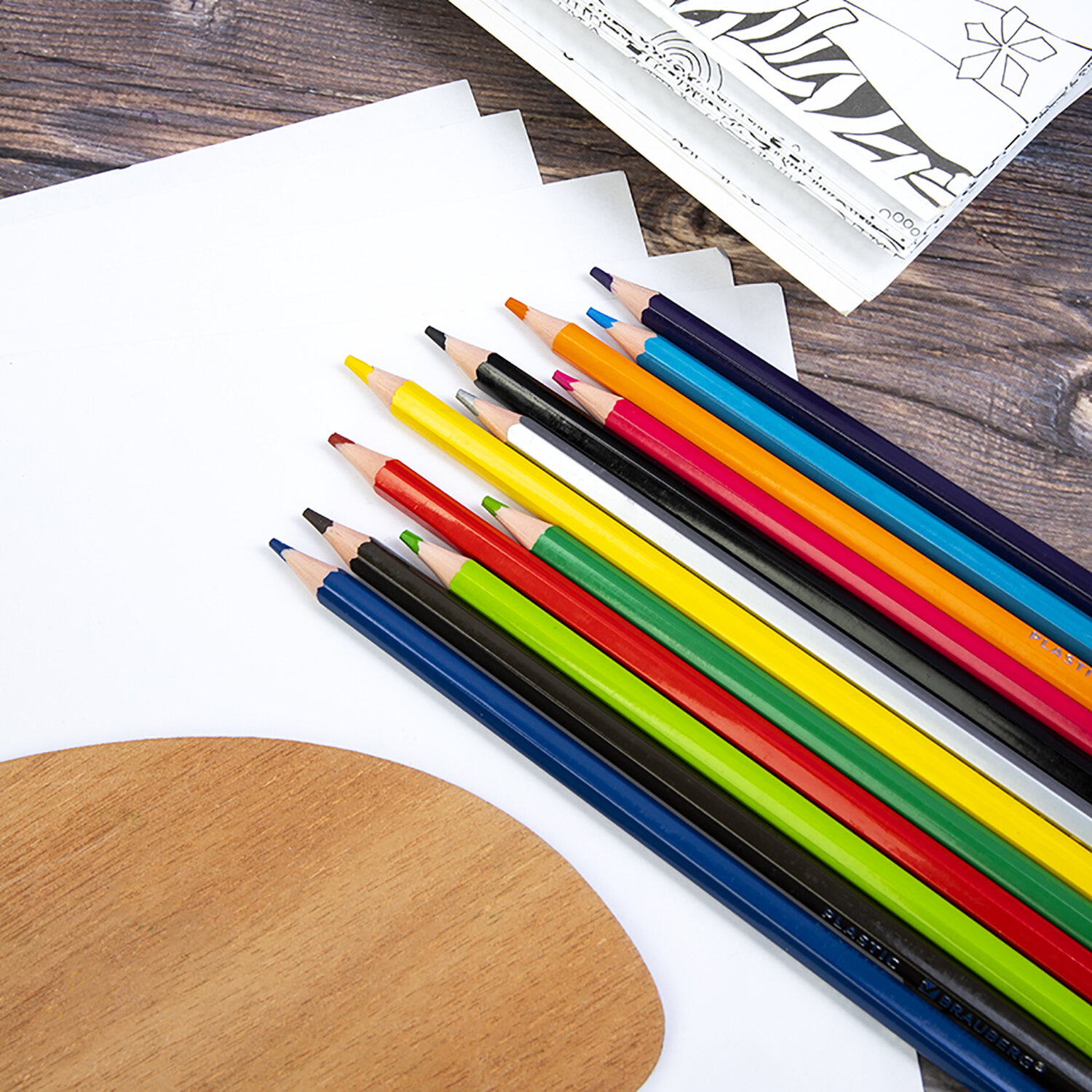 Карандаши цветные Brauberg для рисования набор 12 шт для детей художественные - фото 8