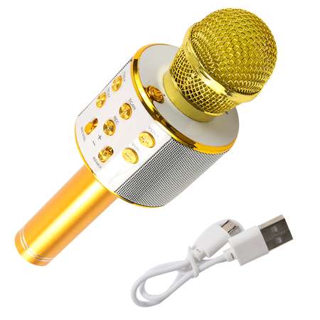 Микрофон RedLine для караоке золотой