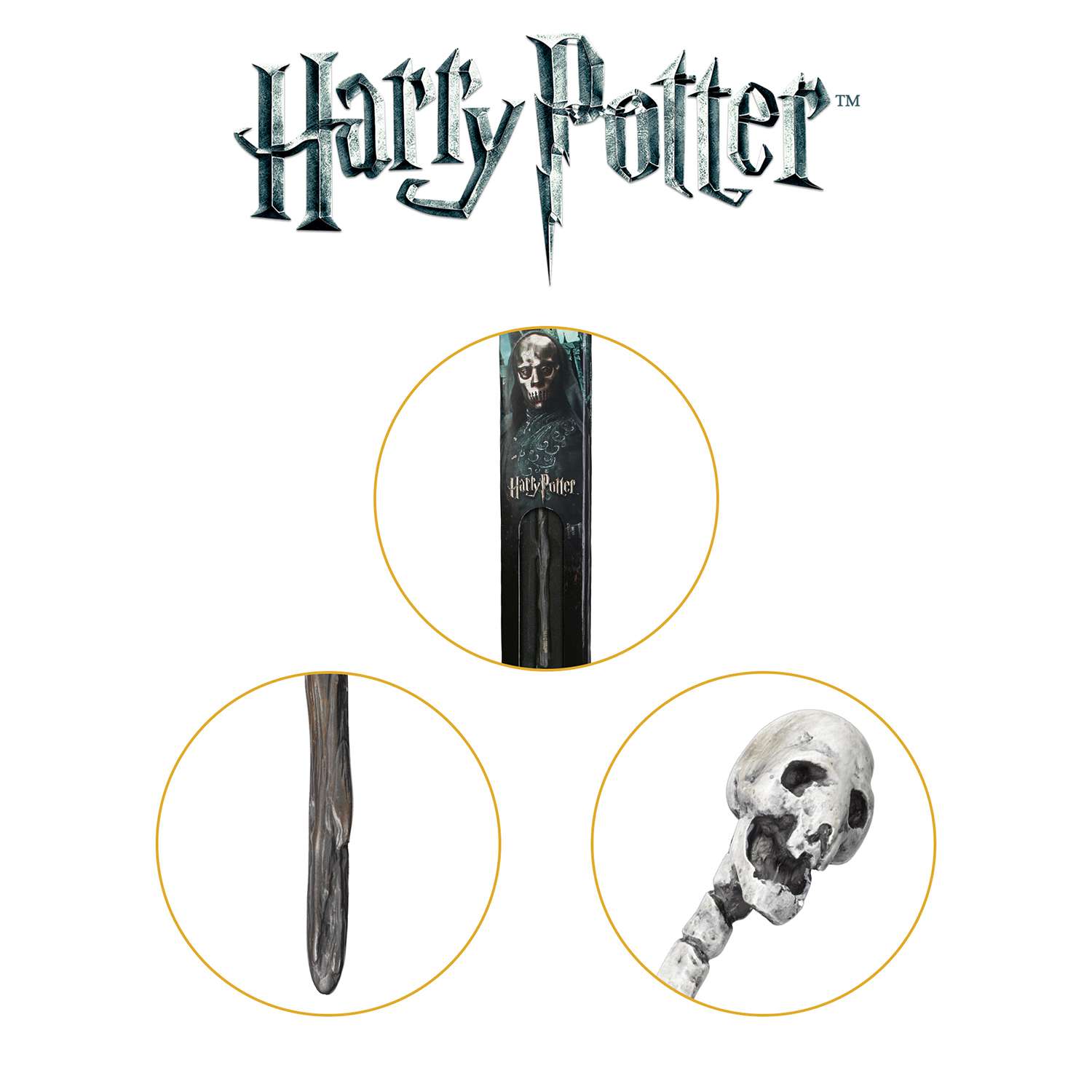 Волшебная палочка Harry Potter Пожиратели смерти: Череп 35 см - premium series - фото 3