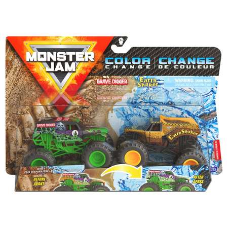 Машинка Monster Jam 1:64 2шт GraveDiggerVEarthShaker6044943/20128654