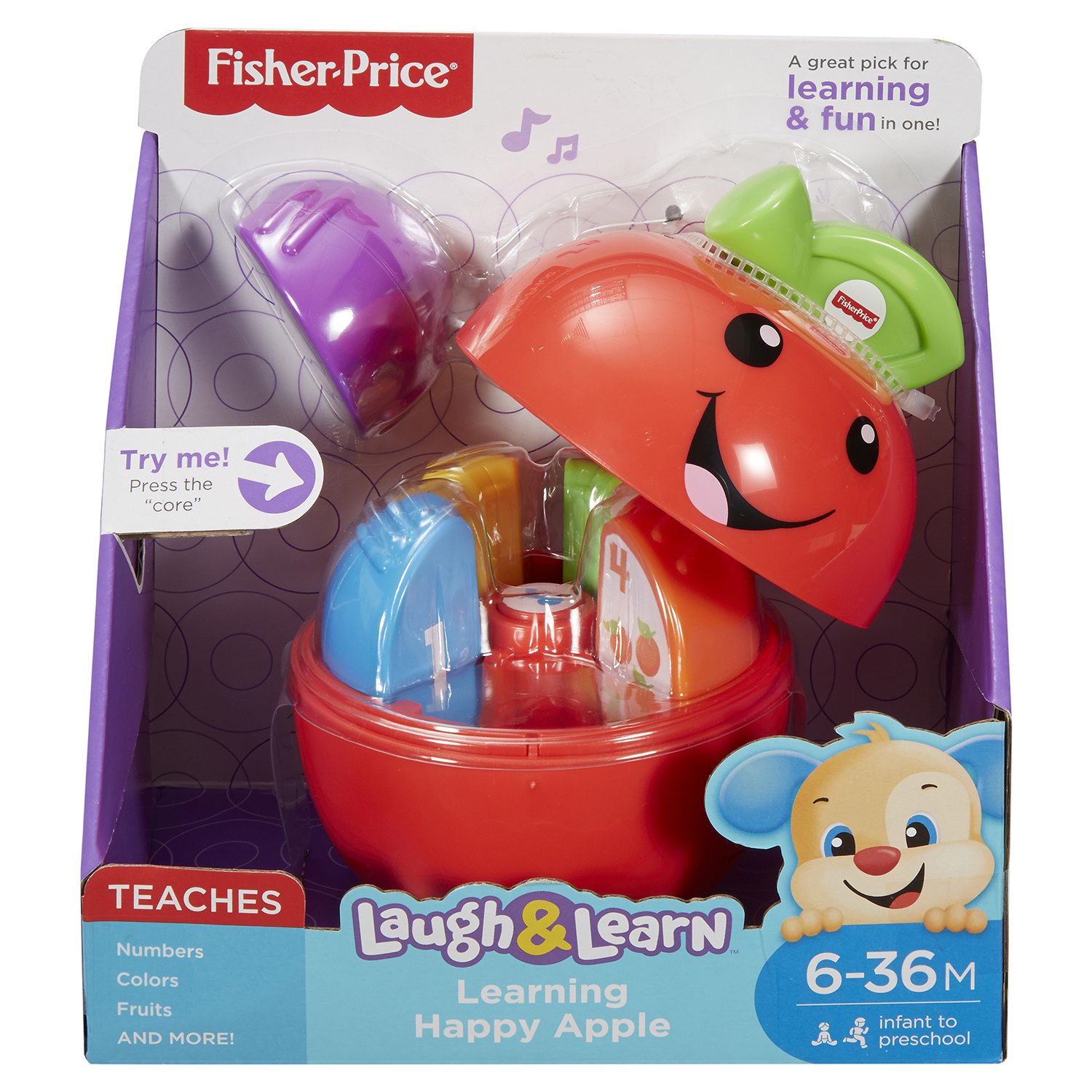 Обучающая игрушка Fisher Price Смейся и учись Яблочко - фото 2