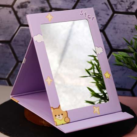 Зеркало настольное для макияжа iLikeGift STGR bunny purple