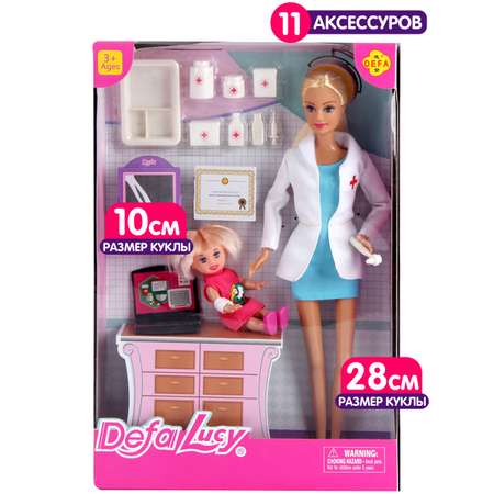 Кукла принцесса Defa Lucy Приём у доктора 2 куклы 28 см и 9 см аксессуары