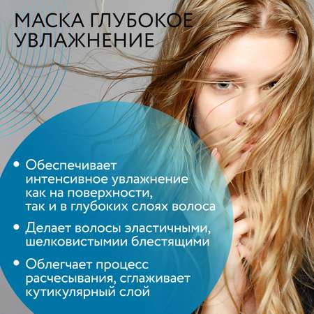 Маска Ollin care для глубокого увлажнения волос deep hydration 500 мл