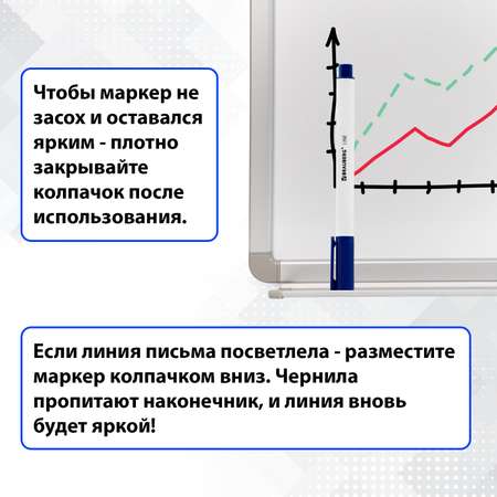 Маркеры Brauberg стираемые для белой доски набор 4 цвета Line 3 мм