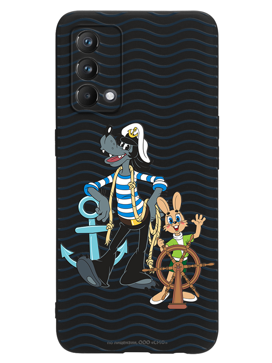 Силиконовый чехол Mcover для смартфона Realme GT Master Edition Q3 Pro Союзмультфильм Заяц и волк в море - фото 1
