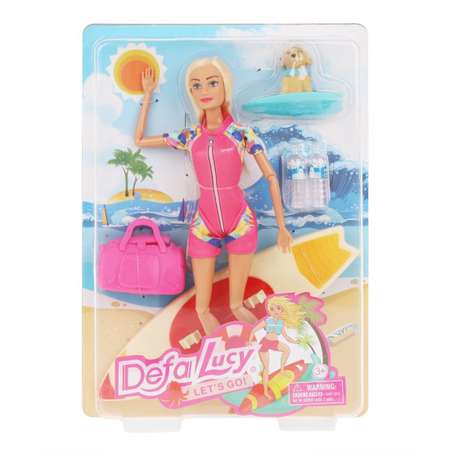 Кукла Lucy Наша Игрушка игоровой набор Пляжный отдых всего 6 предметов