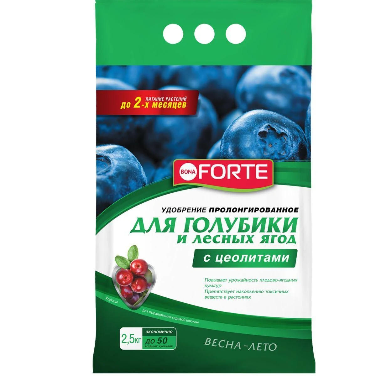 Удобрение Bona Forte Для голубики и лесных ягод с цеолитом 2.5 кг - фото 1