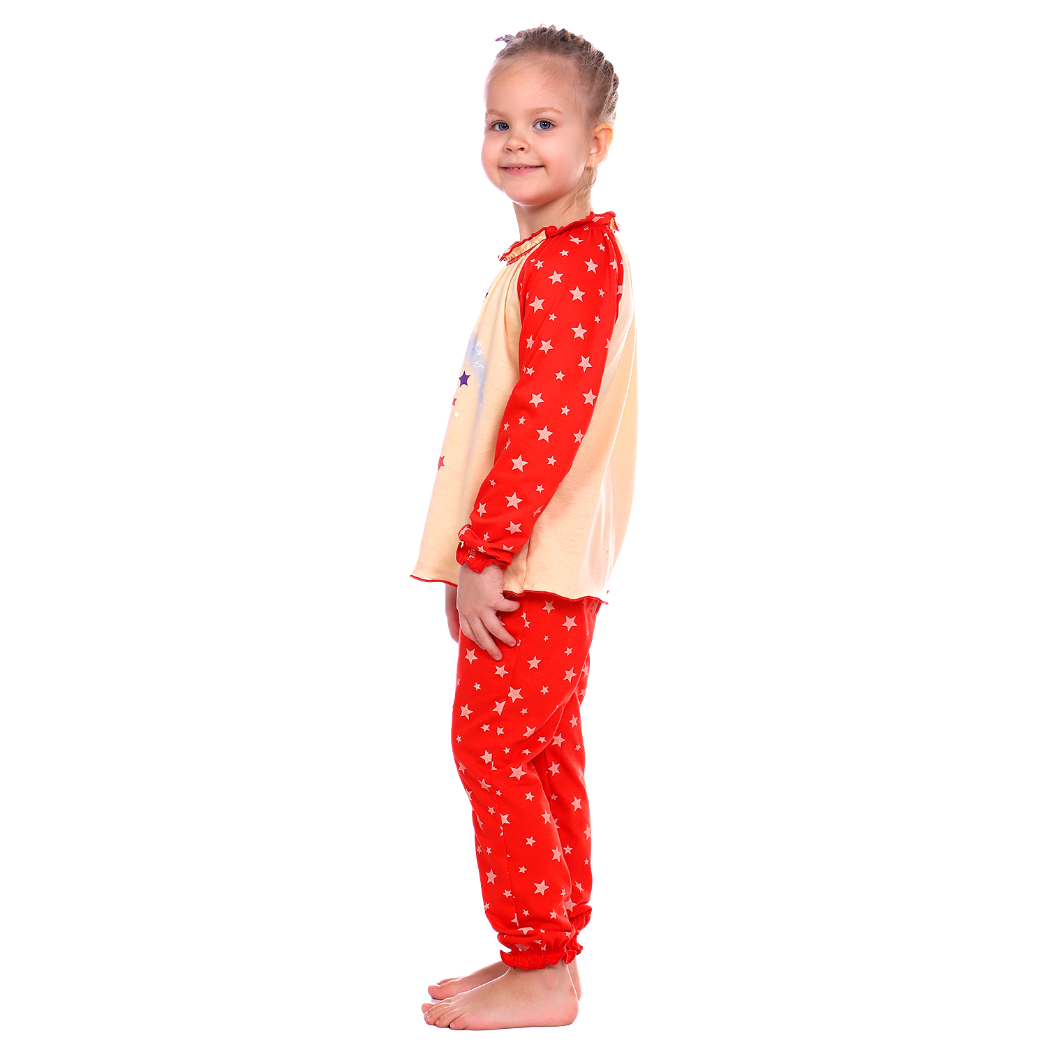 Пижама Детская Одежда S0413К/молочный_красный - фото 5