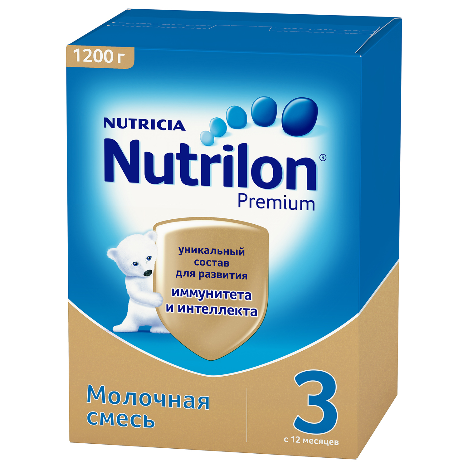 Молочко детское Nutrilon Premium 3 1200г с 12 месяцев купить по цене 1399 ₽  в интернет-магазине Детский мир