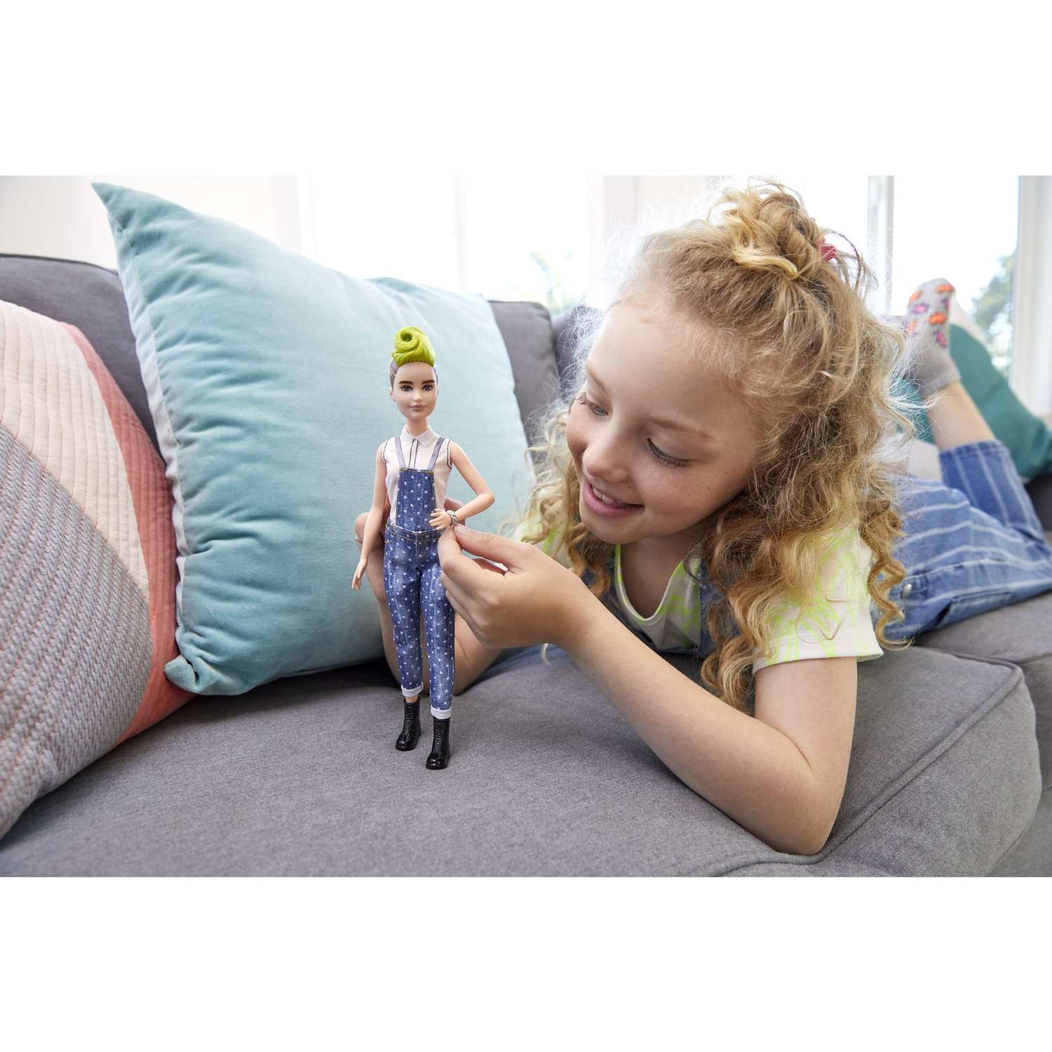 Кукла Barbie Игра с модой 124 Зеленый ирокез FXL57 FBR37 - фото 10